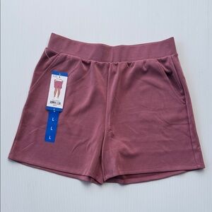 Lazypants Women's luxe Short Color Berry  Size L New